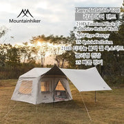 MountainHiker Outdoor Camping Tent for 2 to 5 People Waterproof Family Beach Tent with Quick Setup and UV Shade