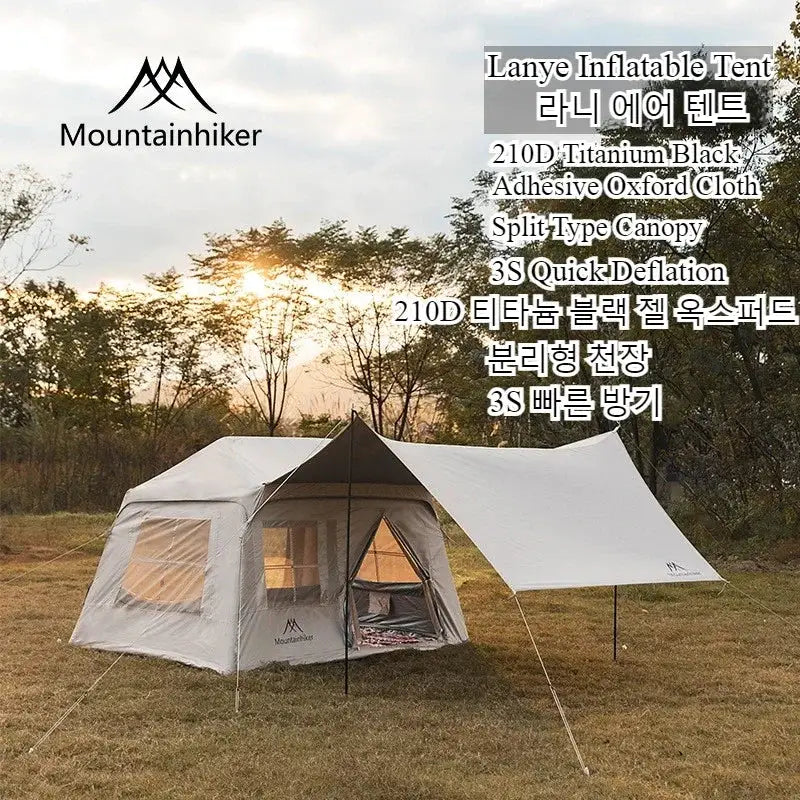 MountainHiker Outdoor Camping Tent for 2 to 5 People Waterproof Family Beach Tent with Quick Setup and UV Shade