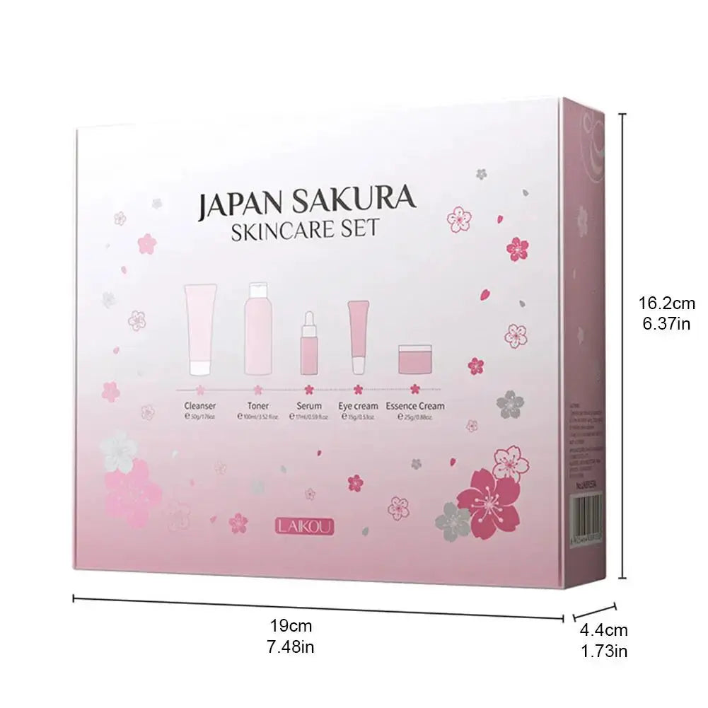 Sakura Skin Care Set Complete Facial Routine For Hydration And Radiant Skin With Cherry Blossom Essence