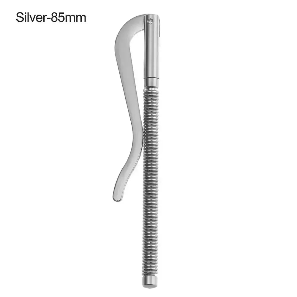 Money clip wallet, silver metal 85mm with spring clamp by Simples Market