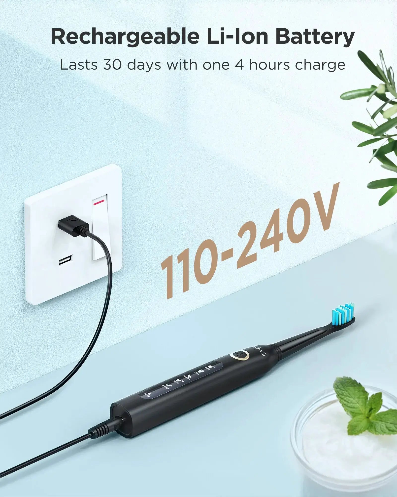 Fairywill FW 507 Electric Sonic Toothbrush Rechargeable Waterproof With Gentle Modes For Sensitive Teeth