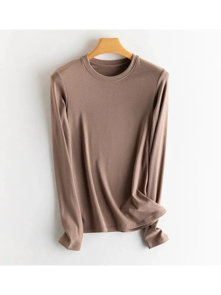 SuyaDream Women Silk Viscose Thermal Base Layer Top With Turtleneck For Warmth And Style