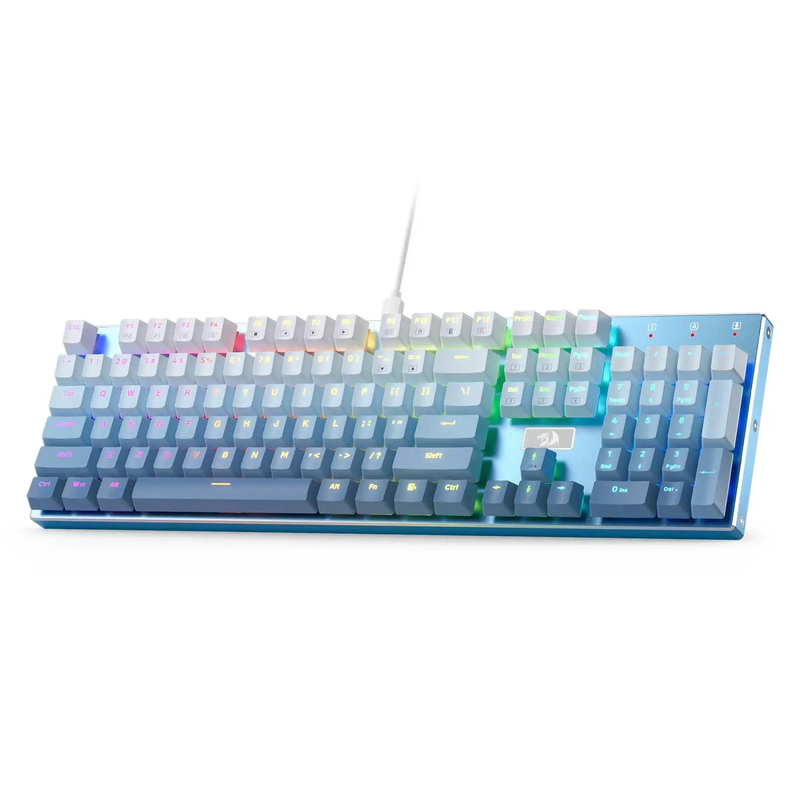 Redragon K556 SE RGB backlit wired mechanical gaming keyboard with aluminum base, 104 keys, Simples Market