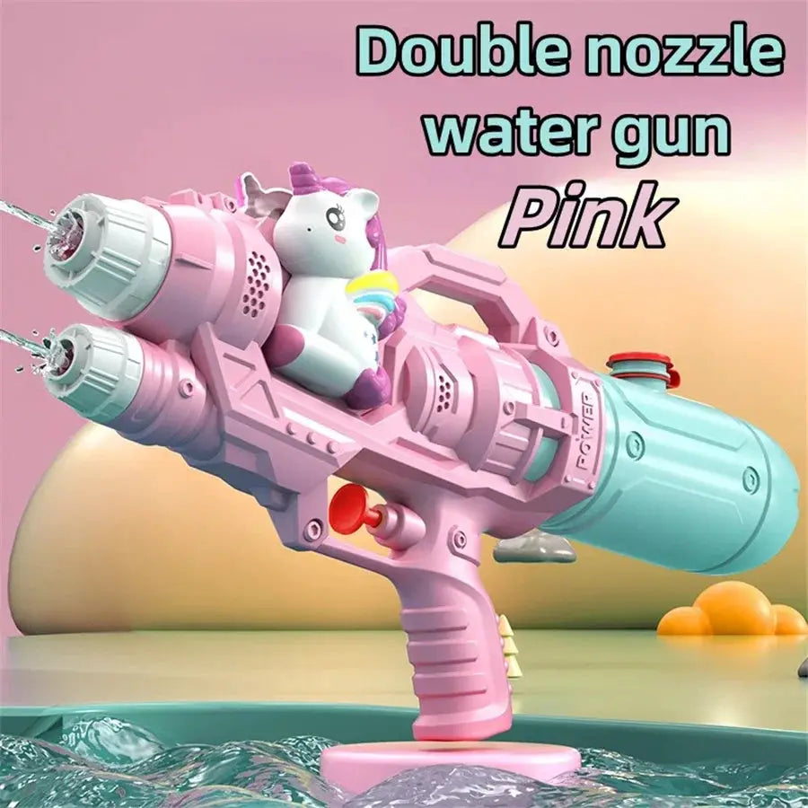 Unicorn Water Spray Toy With Double Nozzle Water Gun For Kids Dinosaur Press Type Cartoon Animal Pool Toy For Summer Fun