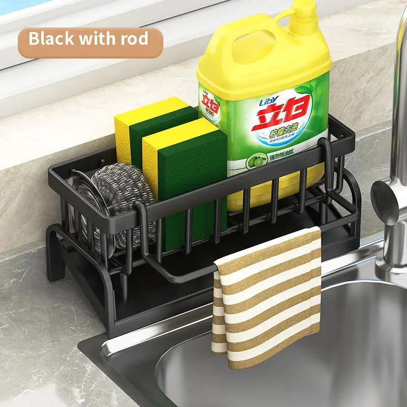 Kitchen Sink Caddy And Draining Rack For Sponges Brushes Dishcloths And Detergent Organization