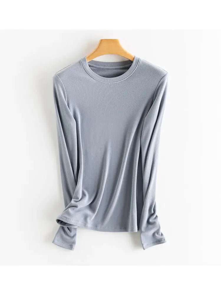 SuyaDream Women Silk Viscose Thermal Base Layer Top With Turtleneck For Warmth And Style