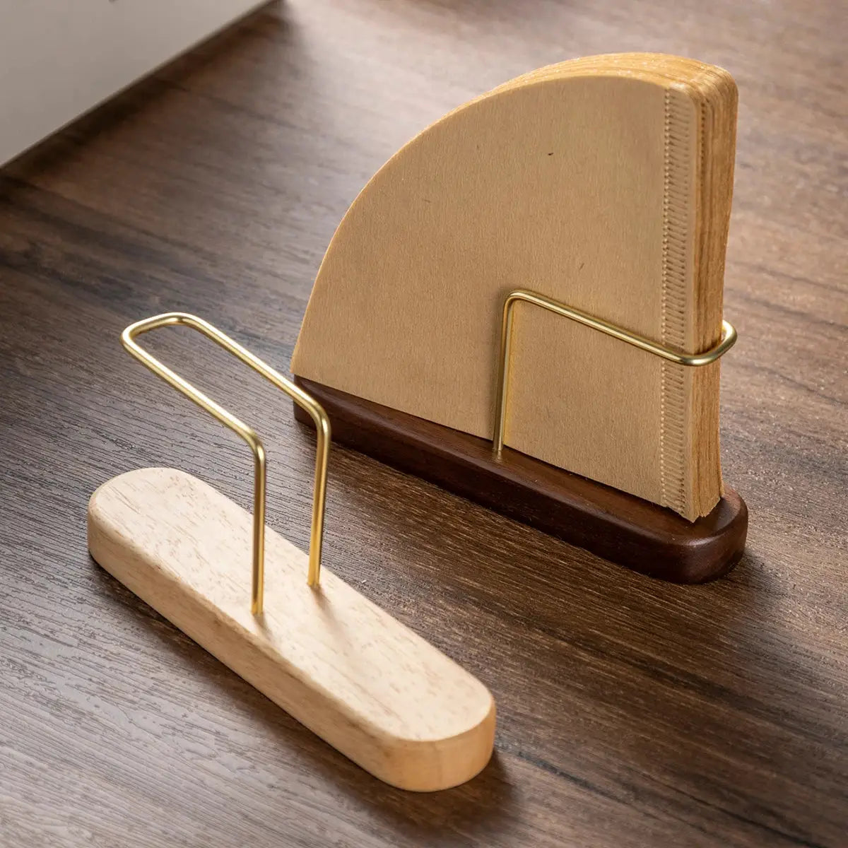 EverWood Solid Wood Coffee Filter Paper Holder Vertical Dustproof Storage Rack For Kitchen