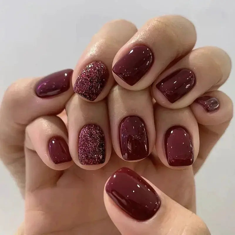 SpringGlow 24Pcs Oval Short Pink Ombre Press On Nails Removable Reusable Nail Art For Sweet Sassy Cool Women