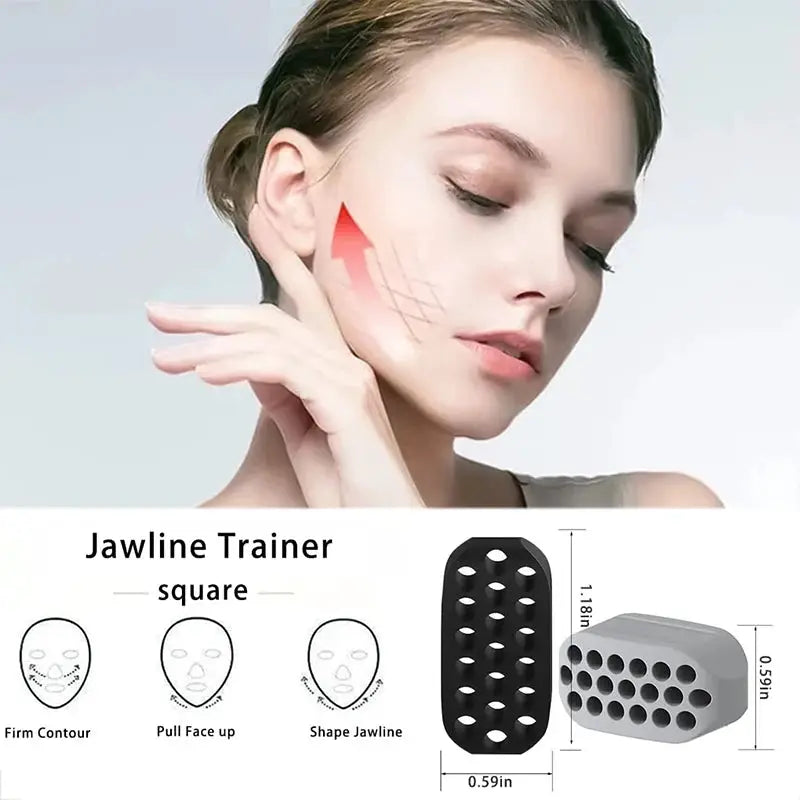 Silicone Jaw Exerciser Facial Toner For Jawline Fitness And Neck Toning Tool Double Chin Reducer