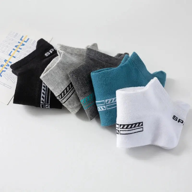 Men's Cotton Ankle Socks 10 Pairs Breathable Mesh Sports Everyday Casual Athletic Thin Cut Plus Size 39-48