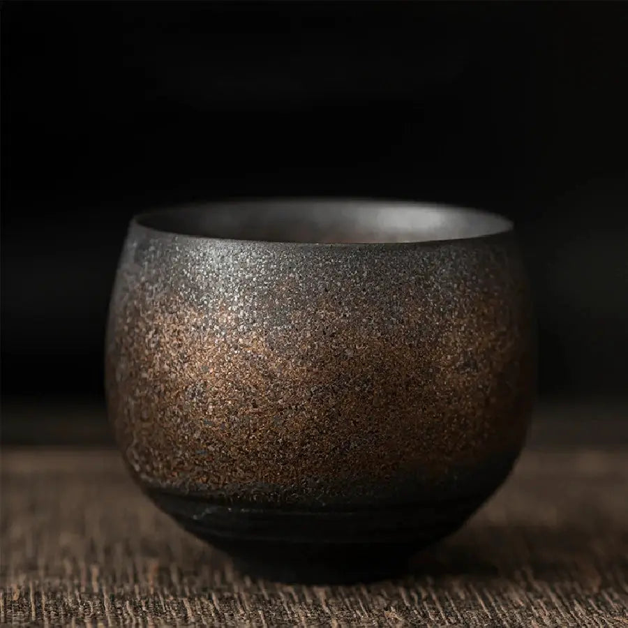 ZenStone Japanese Style Handmade Stoneware Tea Cup 80ml Ideal For Kung Fu Tea Ceremonies