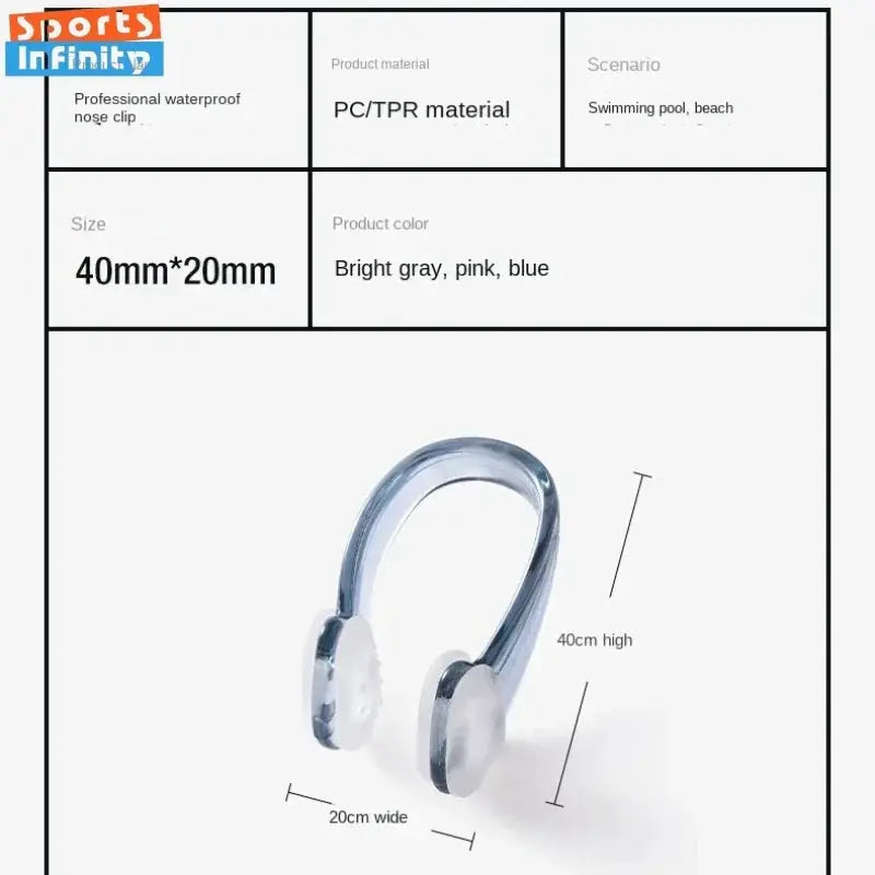Professional Waterproof Anti Slip Silicone Swimming Nose Clip For Diving Nose Protection Accessories