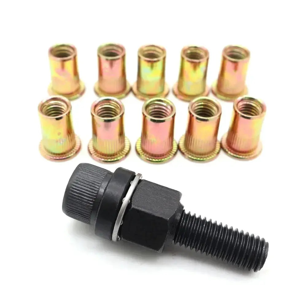 Rivet Nut Gun Drill Adapter Tool Cordless Riveting Kit For M3 M4 M5 M6 M8 M10 M12 Nuts And License Plates