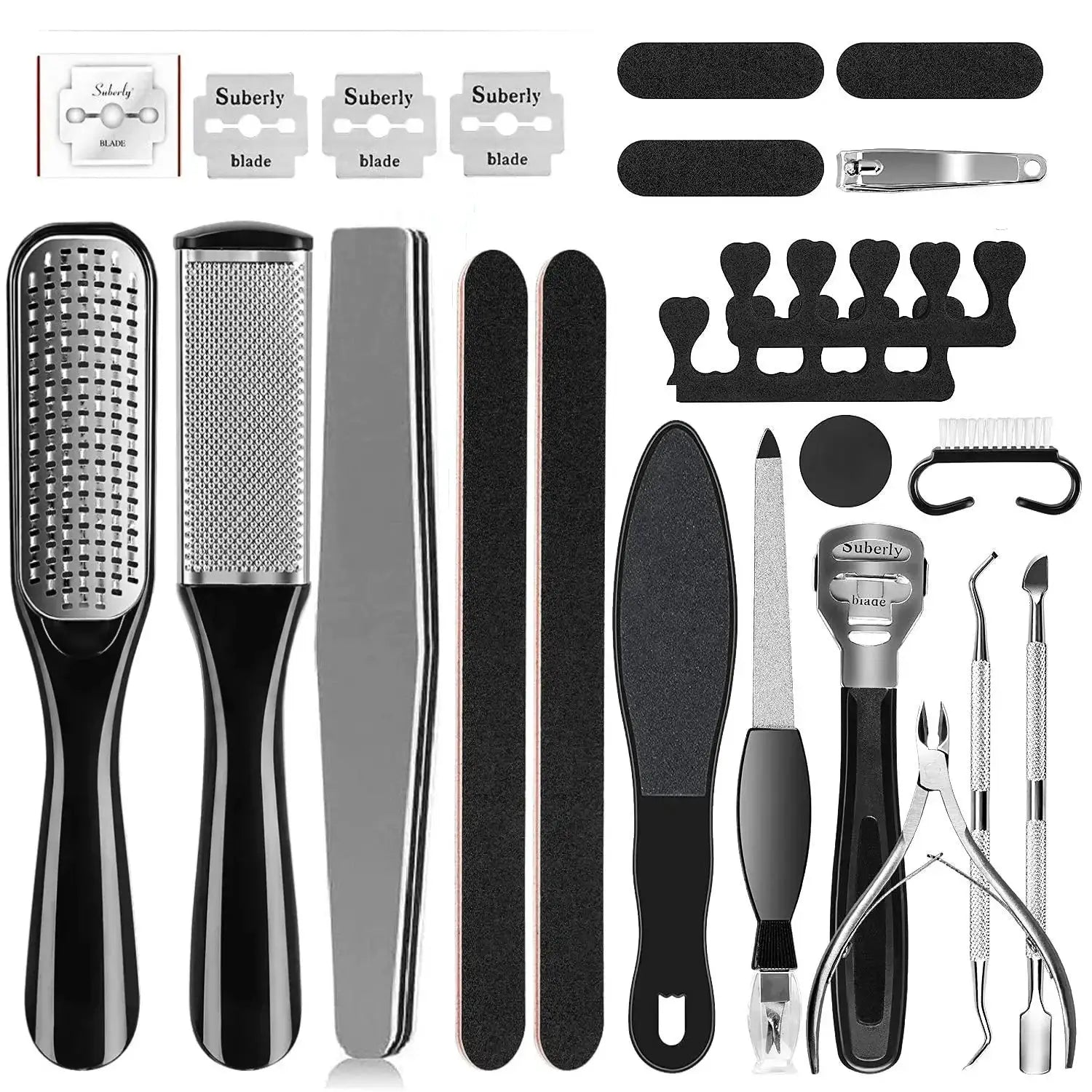 Stainless Steel Pedicure Kit 8 In 1 Professional Foot Care Set With Callus Remover And Dead Skin Rasp