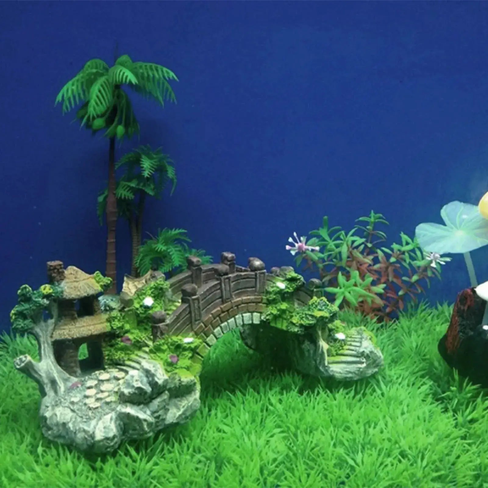 Artificial Bridge Resin Landscape Decoration for Fish Tank Aquarium Ornament and Cave Habitat