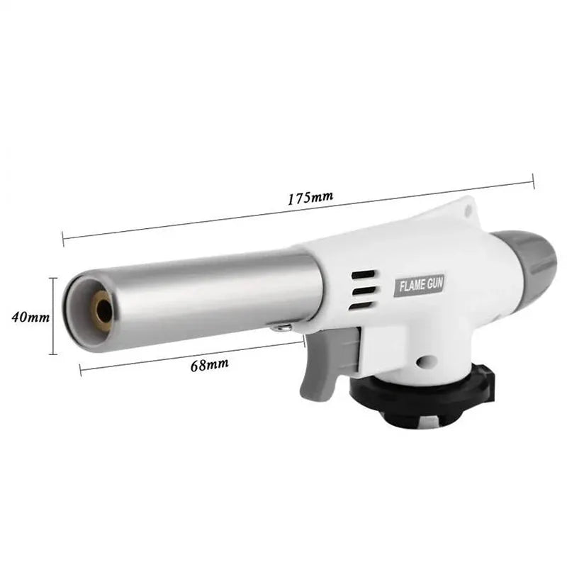 Simples Market flame gun torch burner, white handheld heat tool with metal nozzle, 175mm long