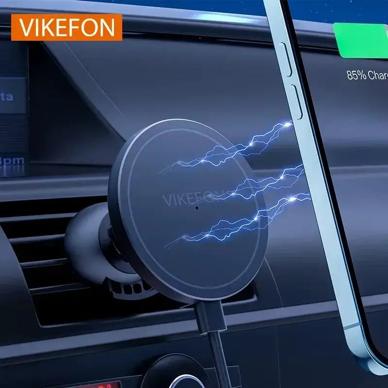 VIKEFON Magnetic Car Wireless Charger For iPhone 12 13 14 15 Pro Max