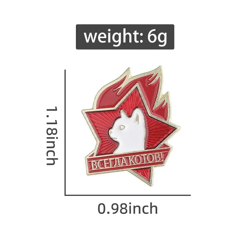 Cat Enamel Pins Star Brooches Lapel Pins Cartoon Jewelry Gift For Cat Lovers Miss Zoe - Simples Market