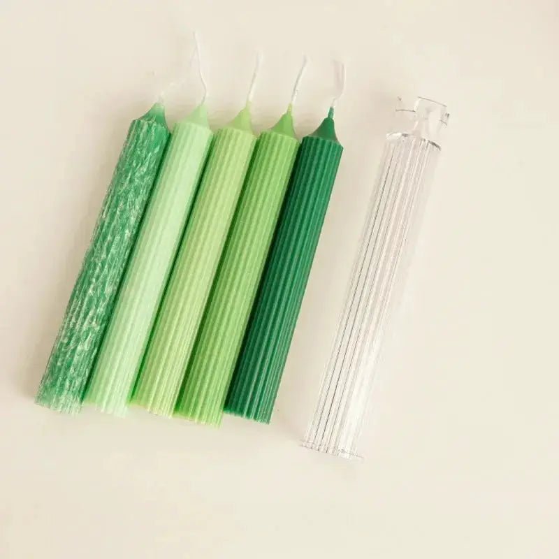 Gear Peaked Cylindrical Candle Mold DIY Pinstripe Rod Acrylic Plastic Mould Kit For Home Decor - Simples Market