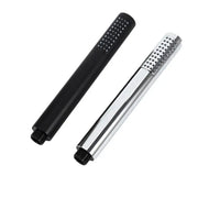 Handheld shower heads set (2): black plastic and chrome metal, Simples Market, high-pressure rainfall nozzle