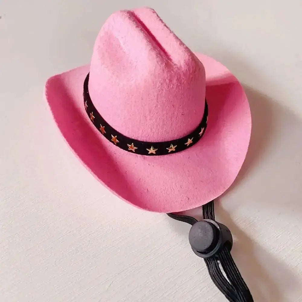Adjustable Funny Pet Cowboy Hat For Dogs And Cats Outdoor Summer Headwear Accessory