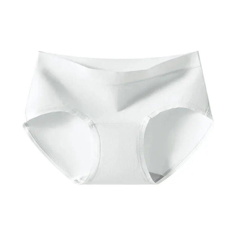 Simples Market 7-piece cotton women’s panties set, white low-waist briefs