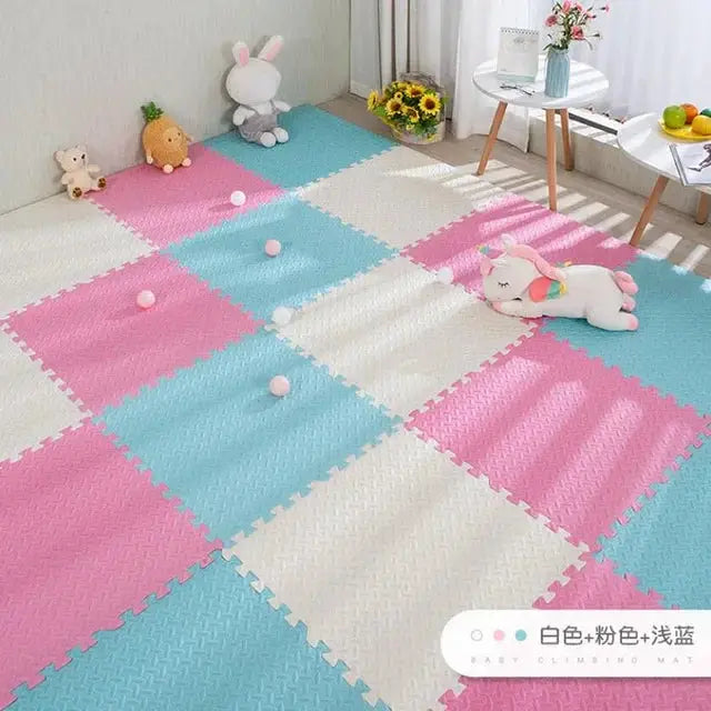 16 Piece Foam Baby Play Mat Interlocking Puzzle Tiles For Kids 30x30x1 Cm Soft Floor Carpet Set