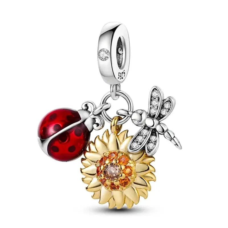 925 Sterling Silver Pendant Beads Carnivorous Plant Monster Charm Trendy Collection For Bracelet And Necklace Jewelry