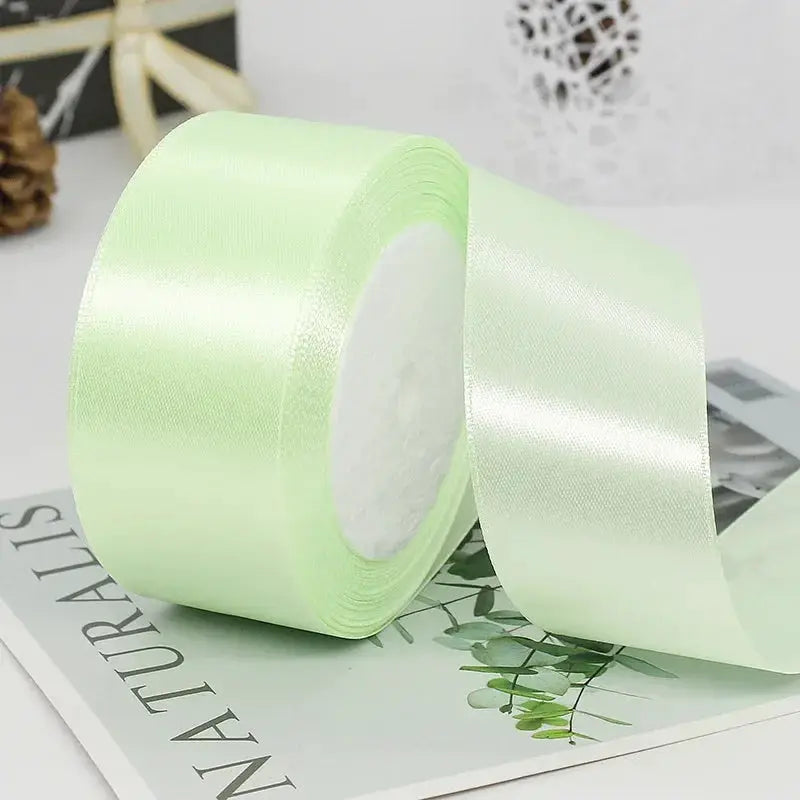 22 Meters Satin Ribbon Assorted Colors 6mm Wide 100 Percent Polyester Gift Wrap Craft Bow