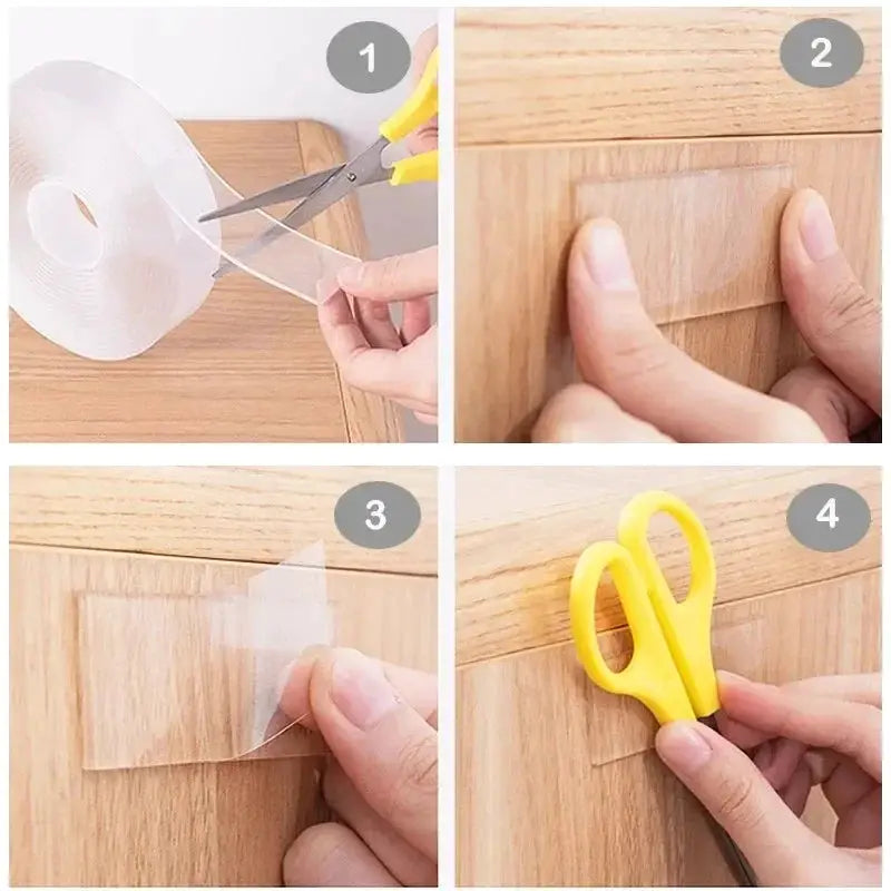 3M Nano Tape Double Sided Transparent Reusable Waterproof Adhesive Tape For Kitchen And Bathroom Use