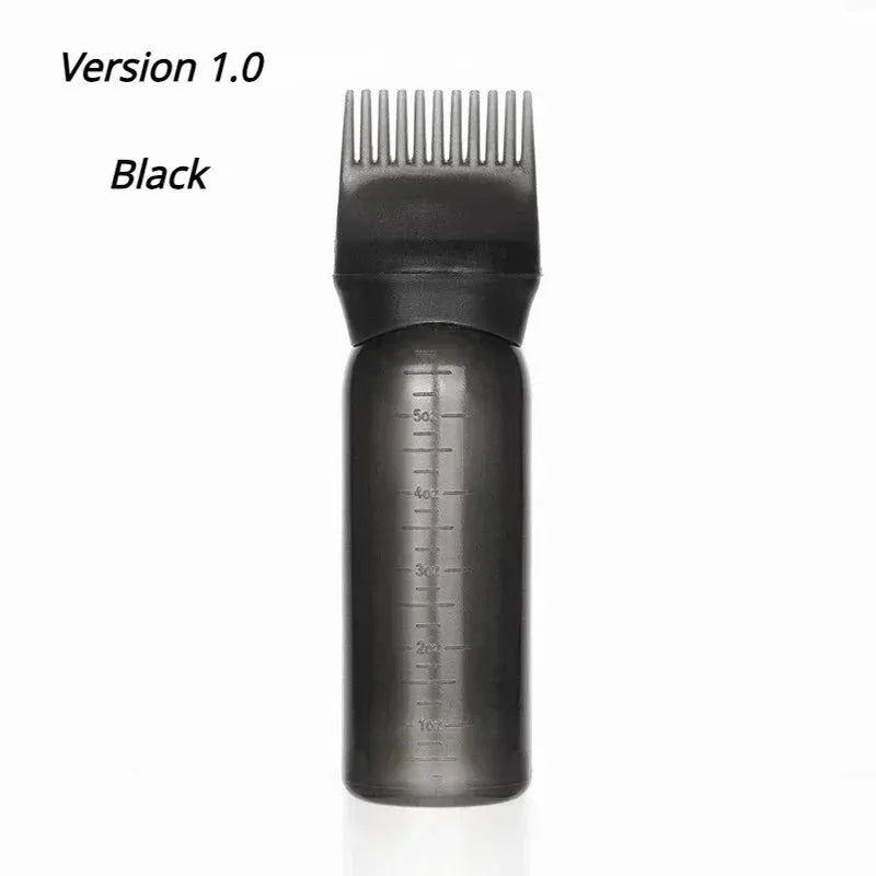 Silicone Shampoo Brush Head Scalp Massage Comb Hair Dye Tint Oil Applicator Bottle With Brush