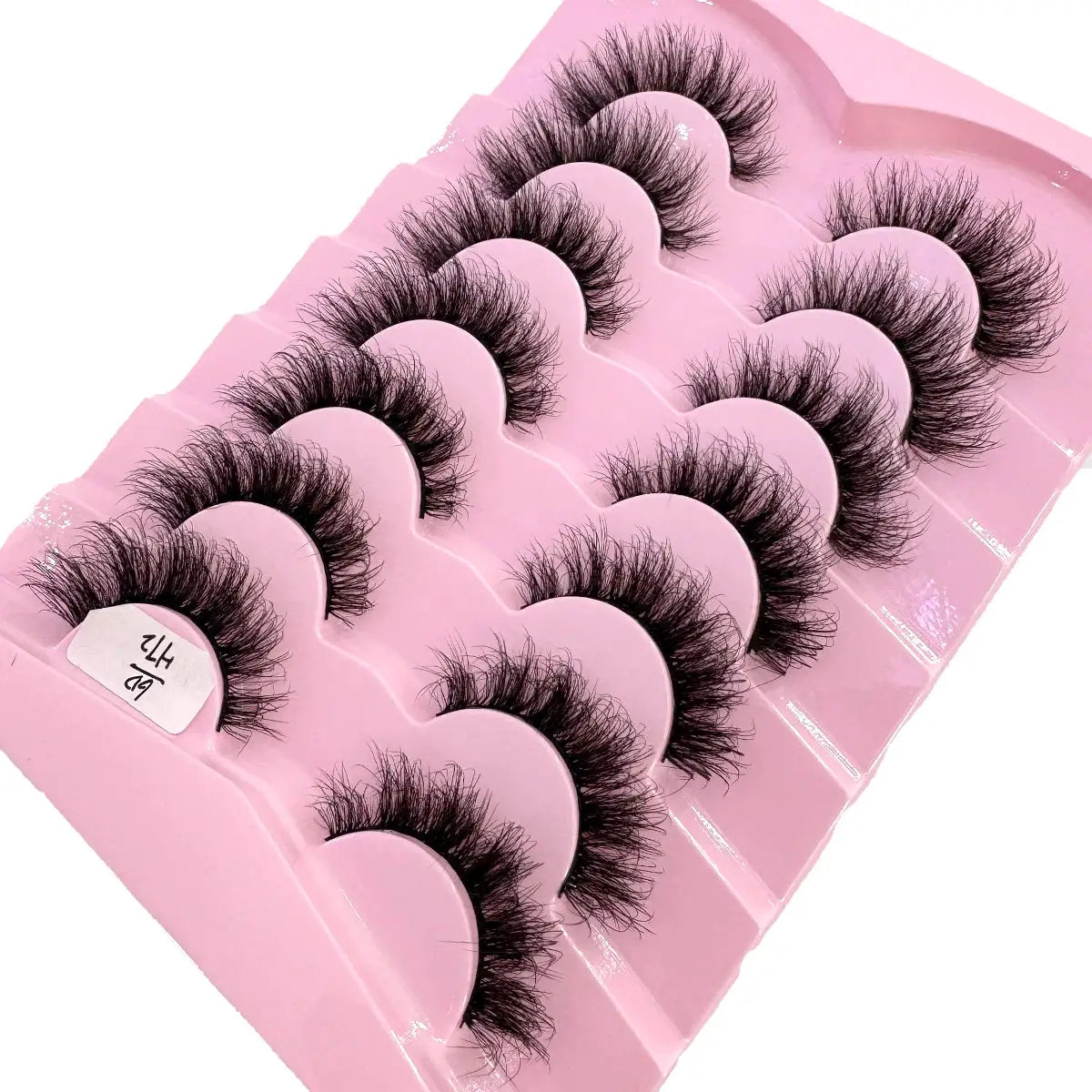 HBZGTLAD 7 Pair Faux Mink Lashes Fluffy Natural Look False Eyelashes Volume Wispy Crossed Thick Fox Eye Cat Eye