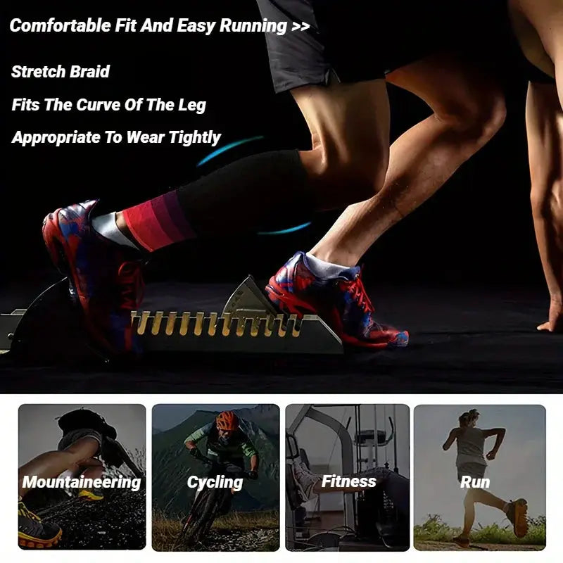 1Pair Calf Compression Sleeves for Running 20 to 30 MmHg Leg Sleeves Shin Splint Relief Varicose Vein Fatigue Men Women