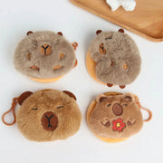 Capybara Change Bag Earphone Bag Plush Pendant Cute Cartoon Storage Case For Coins And Keys