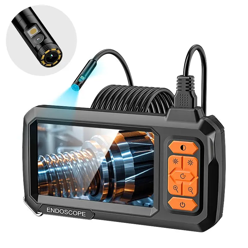 Detachable Borescope 8mm Camera 1080P HD with 4.3 Inch IPS Screen IP67 Endoscope for Piping and Engine Inspection
