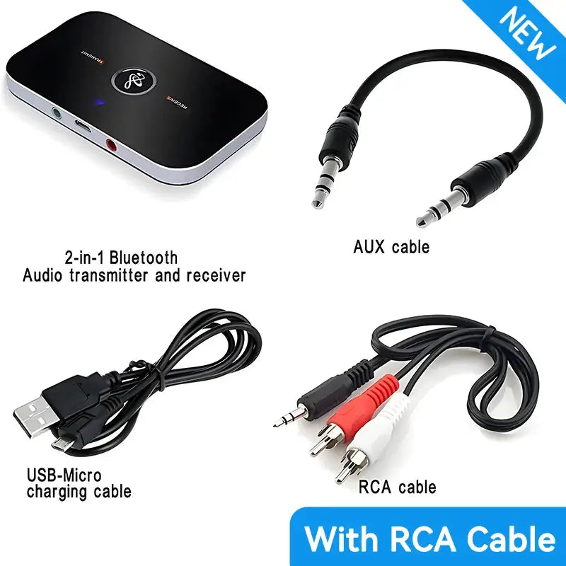 B6 Bluetooth Five Point Three 2 In 1 Transmitter And Receiver Dual Mode Wireless Adapter 3 5mm RCA USB Car TV Headphones