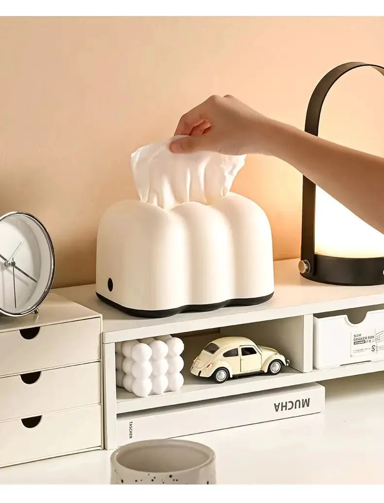 Cloud Design Tissue Box Holder Storage Napkin Organizer For Desktop Kitchen And Travel Friendly Decor
