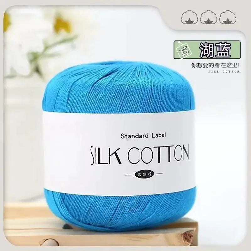 50g Silk Lace Cotton Milk Crochet Yarn For Baby Hand Knitting Warm Soft Thread Cross Stitch Supplies