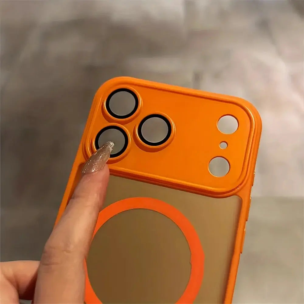 LuxeShield Magnetic Matte Translucent Shockproof Case For iPhone 11 To 17 Pro Max With MagSafe