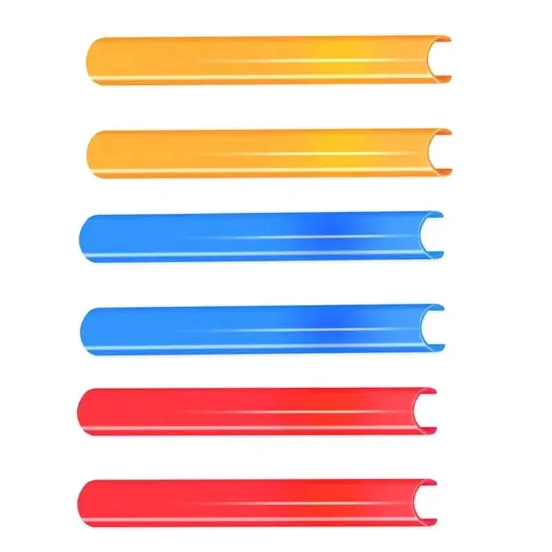 BMW car front grille trim strips set of 6 in orange, blue and red