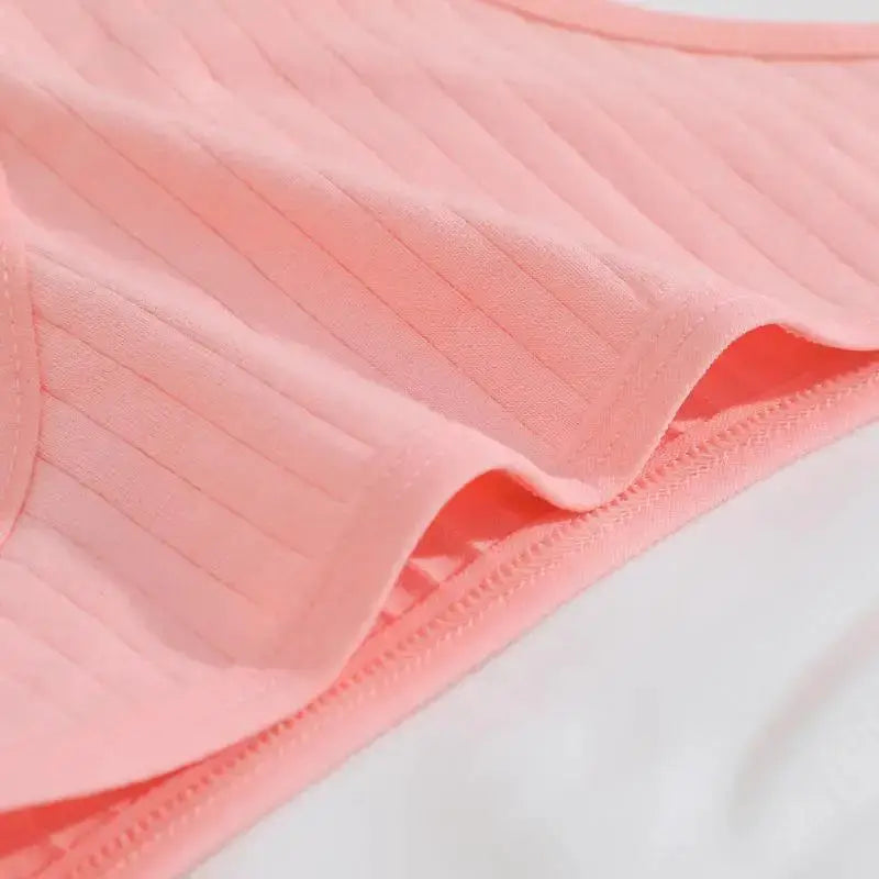 Cotton seamless thong set in pink from Simples Market; 8-piece, low-rise, breathable underwear