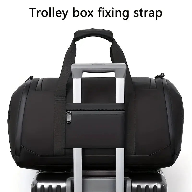 Voyager Large Capacity Travel Duffel Bag Durable PU Nylon With Multiple Compartments For Gym And Overnight Trips