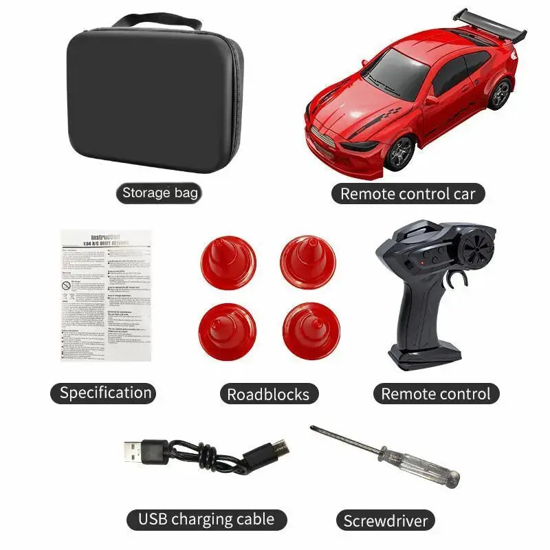 2026 KF20 1:64 Drift RC Car Four Wheel Drive Remote Controlled Racing Car Full Proportion Desk Competition Toy for Boys