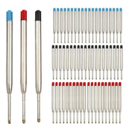 Simples Market ballpoint pen refills set, 3.9 in Parker-compatible; blue, black, red ink (5/10/20 pcs)