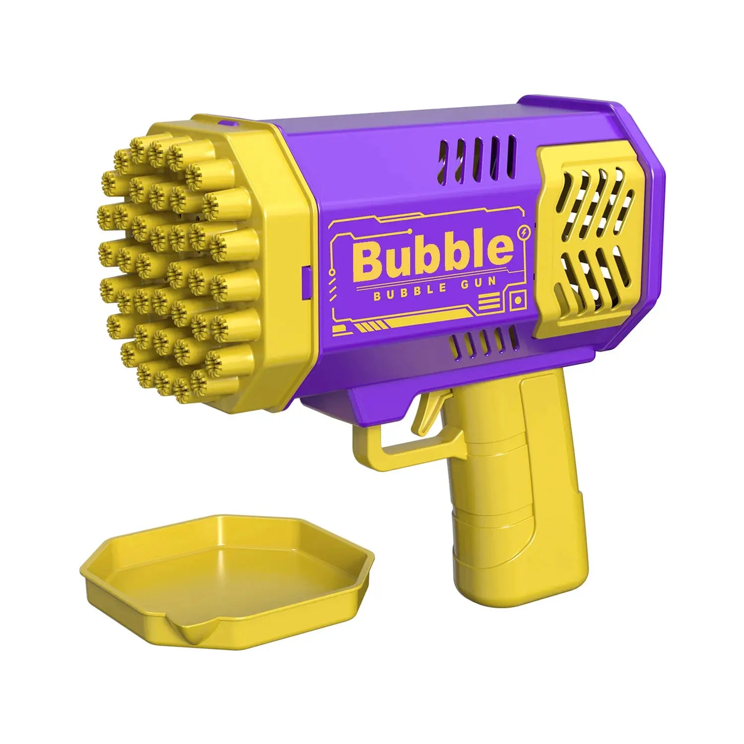 40 Hole Fully Automatic Outdoor Bubble Machine With Lights Battery Free No Bubble Water Included
