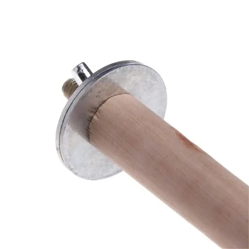 Parrot wood perch stick with metal mounting disk and bolt for bird cage, Simples Market
