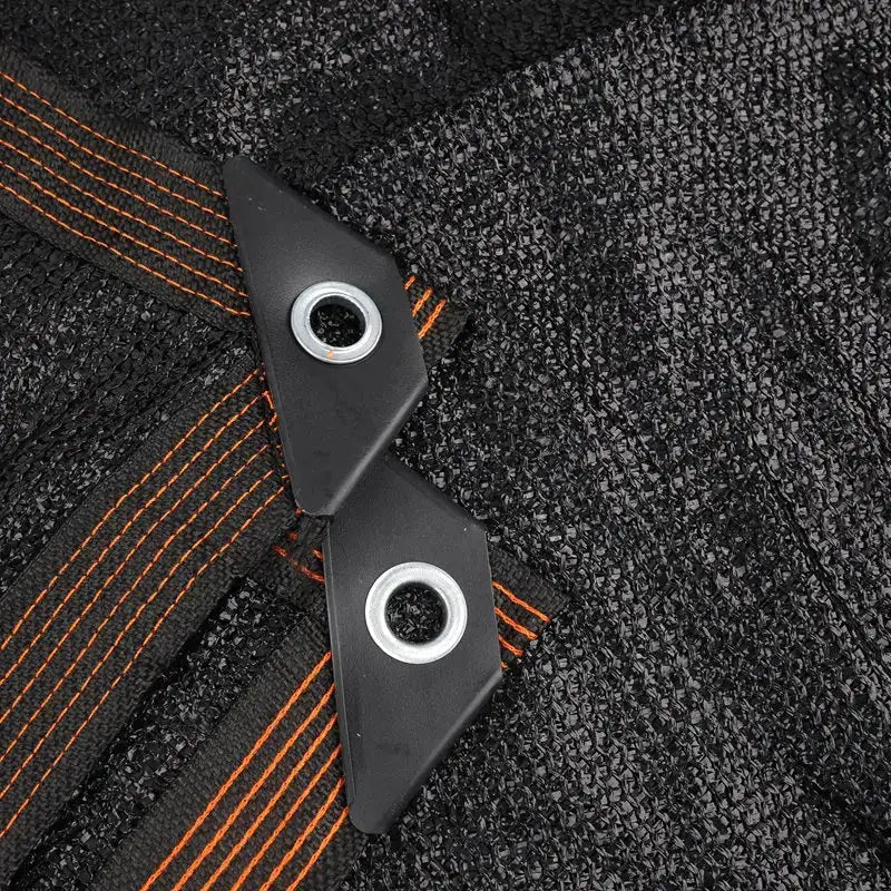 Black shade cloth with metal grommets, 6x6m anti-UV sunshade mesh for garden