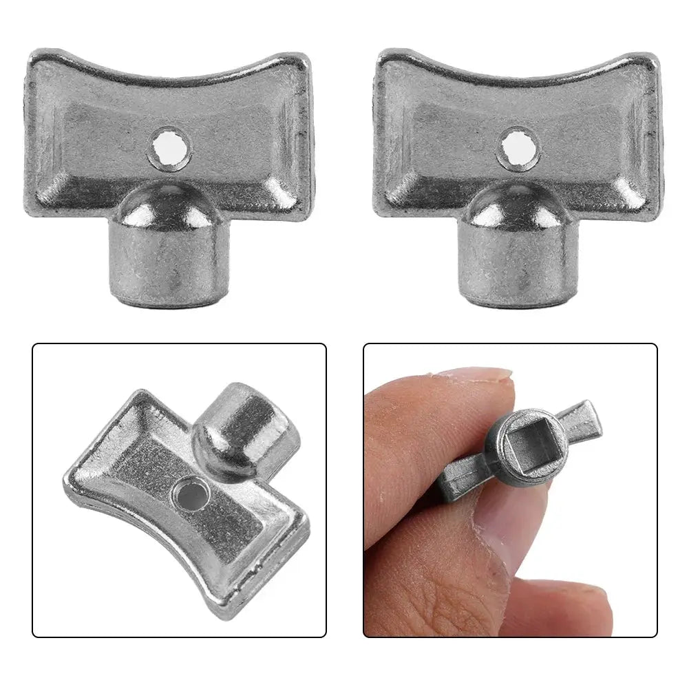 Two Pack Radiator Exhaust Valve Keys 5x5mm Square Socket Zinc Alloy For Standard Heating Valves