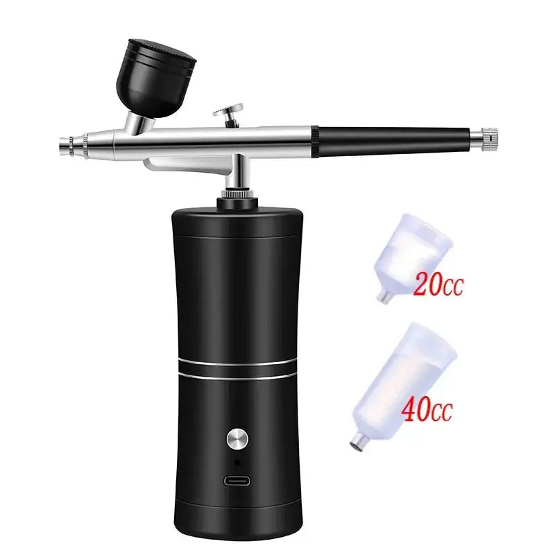 Portable Rechargeable Wireless Airbrush Compressor Single Action Spray Gun For Face Beauty Nail Art Tattoos Cake Paint