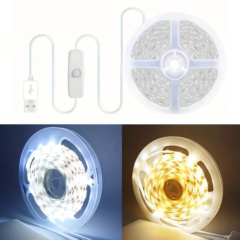 1 - 5m 5V USB LED Strip Lights 60 LEDs Per Meter 2835 SMD TV Backlight Flexible Ribbon For Bedroom Wardrobe DIY Decoration - Simples Market